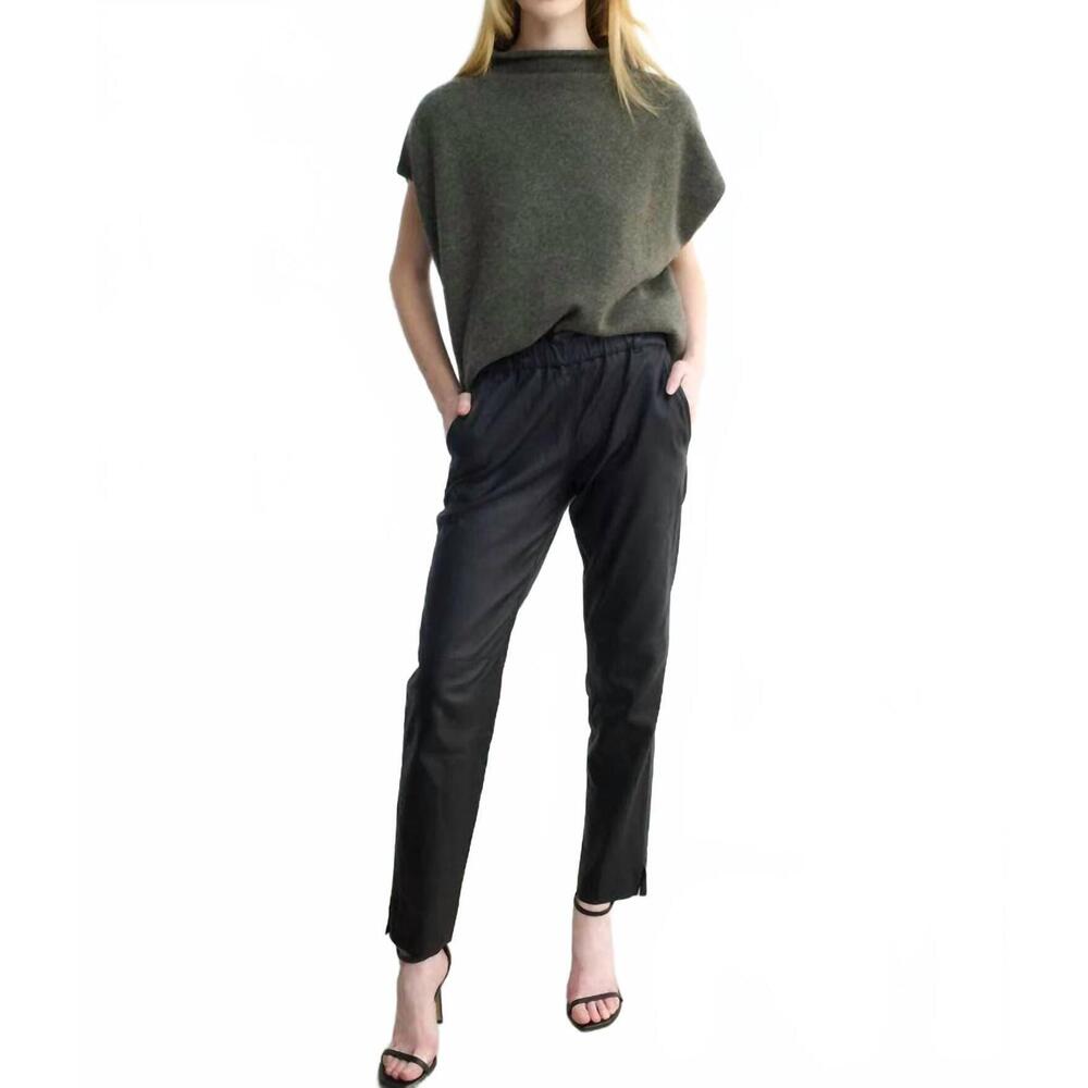 NEW MON & PAU paz leather pants in black